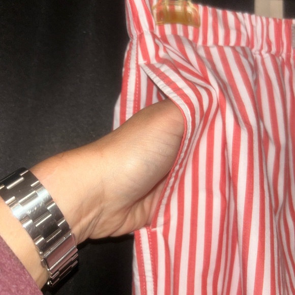 J. Crew Coral and White Striped Pajama Pants - Picture 8 of 10